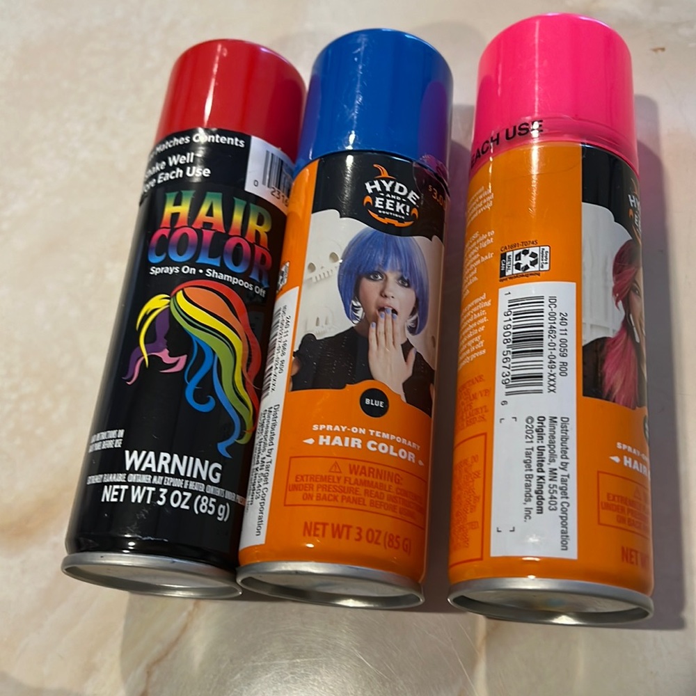 New 3 Temporary  Hair Color Spray
